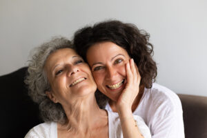 A mother and daughter consider questions to ask when looking for an assisted living.