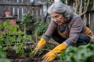Daily activities, such as caring for a garden, can be sufficient exercise for dementia patients.