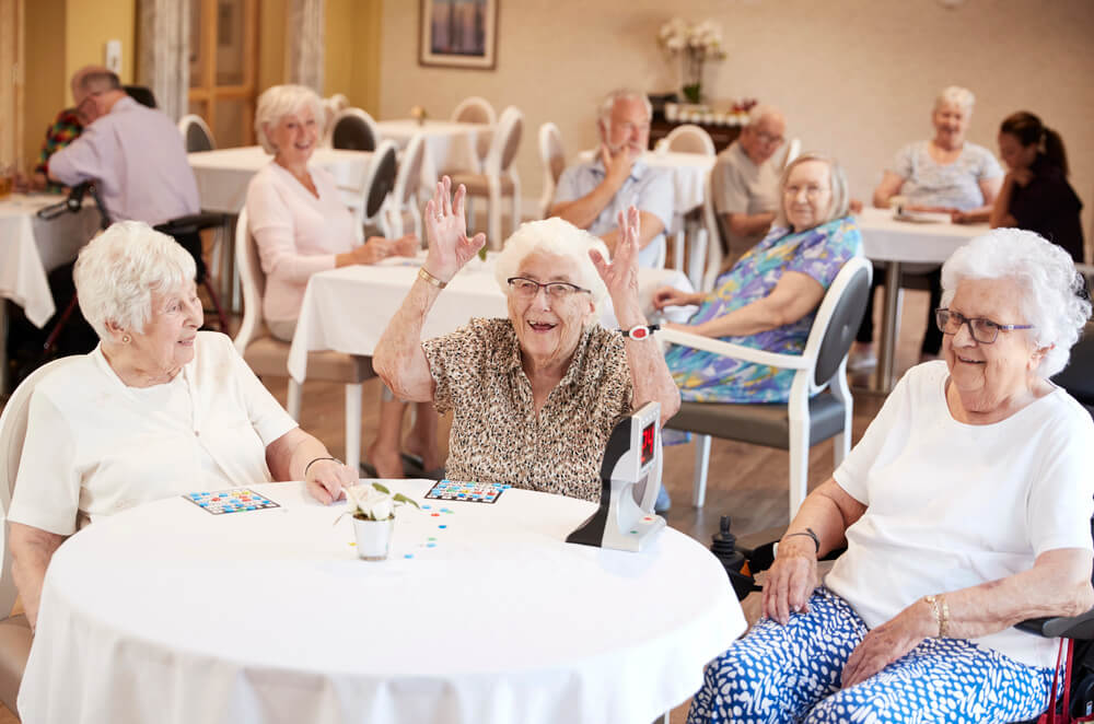 Independent living communities for seniors often offer a wide range of activities, including bingo!