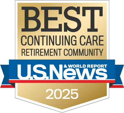 Best Continuing Care Retirement Community 2025 Award, US News & World Report