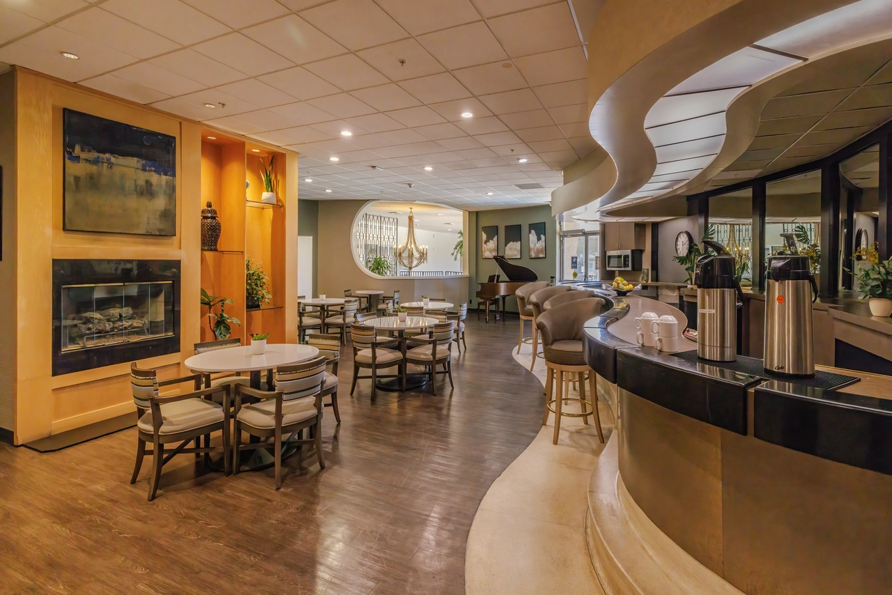 Lounge at The Villaat San Mateo, an assisted living facility at San Mateo, CA