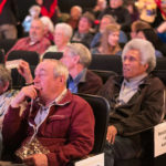 seniors listen intently at movie moments event