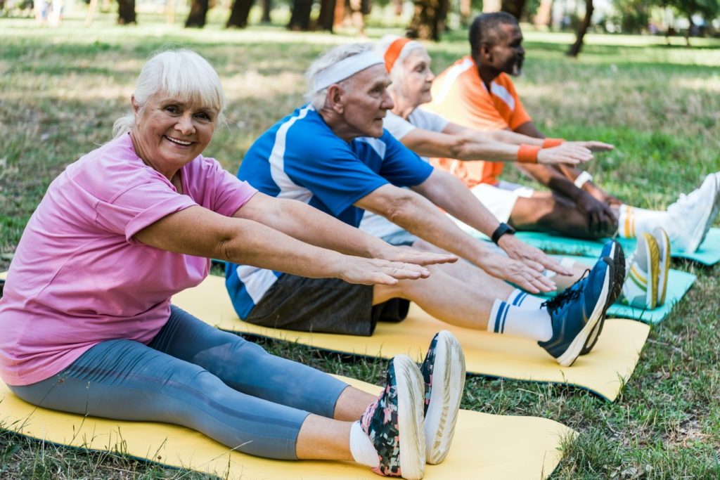Older adults exercising